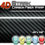 4D Black Carbon Fiber Vinyl Wrap Sticker Air Release 48X60 / 4X5 Ft, New. Price: $48.99.