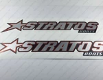 Stratos Boat Logo Silver Decals Stickers 32" X 5.9" 2PCS. New. Price: $48.04.