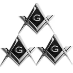 Creatrill 3 Pack 2.75" Chrome Plated Masonic Car Emblem Square New. Price: $19.66.