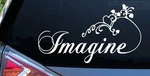 Imagine Heart Swirl Vine Flower Car Or Truck Window Vinyl Decal Sticker New. Price: $29.35.