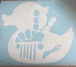 Jeep Grille Decal Funny Ducking Vinyl Sticker For Owners New. Price: $13.00.