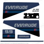 Fits Evinrude 1987 9.9HP Outboard Decal Kit Reproductions Stock Discontinued New. Price: $84.95.