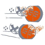 Mastercraft X55 Boat Graphic Decal Stickers Buoy Orange (set Of 2) New. Price: $125.09.