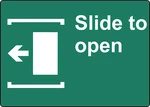 Slide To Open Door Left, Business Sign Window Adhesive Vinyl Decal New. Price: $8.99.