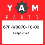 67F-W0070-10-00 Yamaha Graphic Set 67FW00701000, New Genuine Oem Part. Price: $188.77.