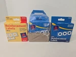 Self-adhesive Hole Reinforcement Stickers Lot Of 13 Boxes Some Open New. Price: $40.00.