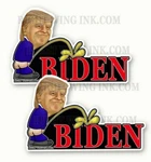 Trump Peeing On Biden Bumper Sticker Decal Anti Feminist Pro 20PACK 5"TALL New. Price: $16.99.
