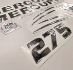 Replacement Decal Set Fits Mercury Verado 275- Chrome 3D Raised Domed Stickers New. Price: $199.95.