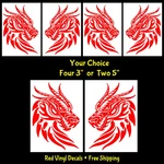 Dragon Pair Mirrored Vinyl Decals Car Windows Laptop Tumbler Tablet Mugs New. Price: $6.40.