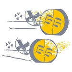 Mastercraft X55 Boat Graphic Decal Stickers Sunrise Yellow (set Of 2) New. Price: $149.22.