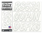 Stiffie Whipline Solid WLS29 Wht Silver Boat Numbers Decal Registration Sticker New. Price: $23.95.