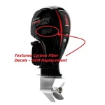 Textured Carbon Fiber Vinyl Decals Fits Mercury 4STROKE V8 Outboard 150 Set Of 2 New. Price: $34.95.