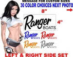 Fits Ranger Boat Window Decals Hull Replacement New. Price: $18.00.