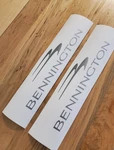 Bennington Boat Stickers Decals Silver 27X5.8" (2) Fast Usa! New. Price: $57.00.