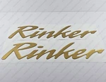Rinker Boat Logo Gold Raised Domed 3D Decals Stickers 23" X 5.7" 2PCS. New. Price: $90.25.