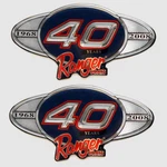 Ranger 40TH Anniversary Boat Raised Decal Emblems Silver - Pair New. Price: $25.42.