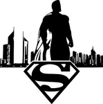 Superman Skyline Wall Car Window Truck Marvel Comics Vinyl Sticker Decal 8". Price: $11.99.