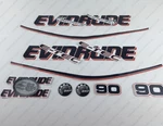 Evinrude 90 Hp Etec Outboard Engine Decals Sticker Set Reproduction White Cowl New. Price: $48.13.
