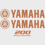 Yamaha Boat Cowling Decal HW2390 200 Four Stroke Bronze Sticker (kit) New. Price: $165.04.