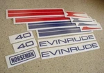 Evinrude 40 20 25 30 Motor Set Die-cut Free Ship + Fish Decal! New. Price: $20.00.