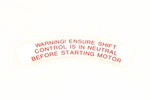 Aftermarket A609853 Warning Decal Nos New. Price: $10.76.