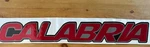 Calabria Boat Rear Decal Red Silver Black 42 X 6 Inch River Water Resistant New. Price: $75.00.