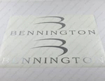 Bennington Boat Logo Silver Decals Stickers 22" X 6.4" 2PCS. New. Price: $27.53.
