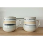 Pfaltzgraff Key Largo Coffee Mugs Cup Set 2 Striped Replacement Discontinued Used. Price: $40.00.
