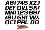 Hardline Registration Letters Decal Kit For Boats And Pwc - BLK700EC New. Price: $26.06.
