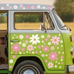 12-SHEET Daisy Sticker Set, 147 Vinyl Self-adhesive Retro Flower Decals For Cars New. Price: $19.99.
