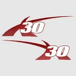 Mastercraft Boat X30 Decals 7501652 2012 Viper Red (set Of 2) New. Price: $193.99.