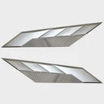 Cruisers Boat Raised Hull Decals Accent Silver Stickers (2 Pc) New. Price: $105.59.