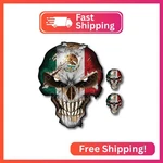 Decals By Haley Mexico Country Flag Skull W/reflective Eyes Mexican Pride New. Price: $11.27.