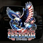 250TH Anniversary Usa Eagle Car Decal 1776-2026 American Flag Patriotic Vin.... Price: $20.89.