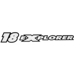 Triton Boat Raised Decal 1909944 18 Explorer White Black Silver New. Price: $45.50.