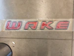 Malibu Boats "wake" Decal - Viper Red New. Price: $125.00.