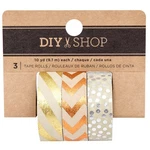 American Crafts Diy Shop Metallic Tape 10YD 3/PKG-GOLD, Copper & Silver Accents New. Price: $14.79.