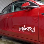 Tesla Robotaxi Decal Label Set Of 2 Stickers For Model 3 And Y Custom Colour New. Price: $35.00.