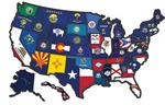 Rv Travel Usa Map Vinyl Sticker - Camper Trailer Decal For Window New. Price: $41.00.