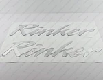 Rinker Boat Logo Chrome Raised Domed 3D Decals Stickers 23" X 5.7" 2PCS. New. Price: $90.25.