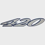 Cruisers Boat Model Decal Sticker V2111500 420 Express Silver Blue New. Price: $25.09.
