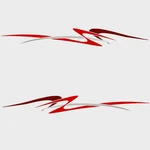 Palm Beach Boat Graphic Decals 139385 Red Silver Stickers (set Of 2) New. Price: $133.98.
