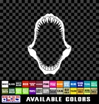 Shark Jaws Decal Skeleton Teeth Bone Sticker Bite Attack Open Horror Ocean Sea New. Price: $5.99.