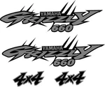 Yamaha Grizzly 4X4 660 Edition Atv Tank Decal Sticker Kit Custom Silver New. Price: $19.99.