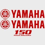 Yamaha Boat Cowling Decals HW1871 150 Four Stroke Red Stickers (kit) New. Price: $165.04.