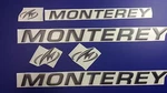 Monterey Boat Emblems 20" Black + Free Fast Delivery Dhl Express - Raised Decals New. Price: $105.20.